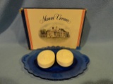 Vintage Avon Mount Vernon Plate w/ 2 Hostess Soaps - In original box