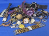 Large Lot of Watches for Parts or Repair – Various Makers