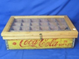 Coca Cola Display Case With Lockable Cover