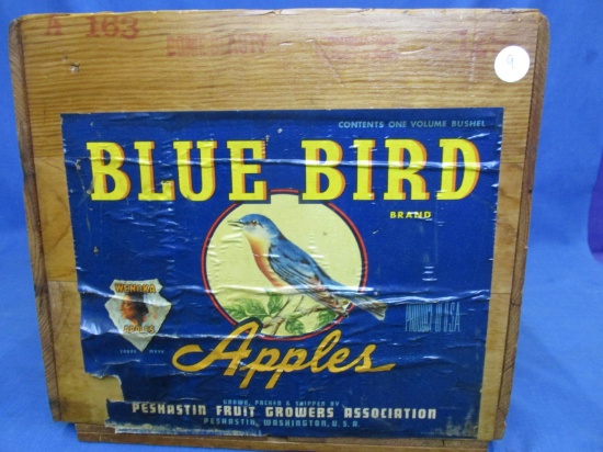 Blue Bird Apples Crate Peshastin Fruit Growers Association Peshastin, Washington USA