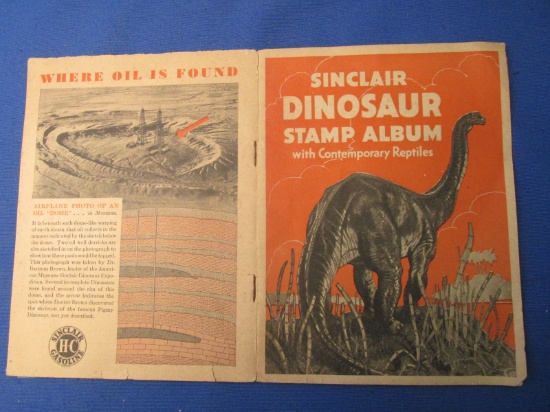 Sinclair  HC Gasoline – Dinosaur Stamp Album – Oil Promotion 1935 Unused Stamps