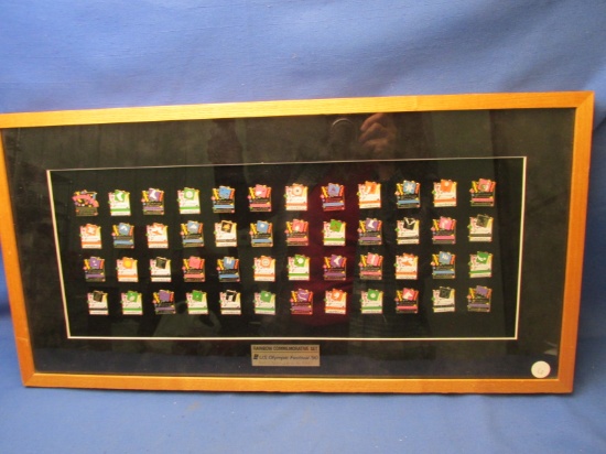 1990 US Olympic Festival  - Rainbow Foods – Commemorative Set of 48 Pins – Framed