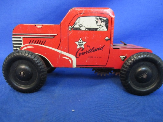 Vintage Courtland Wind-up Toy  Truck Cab – 1950's – Nice as Display