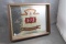 Vintage E & J Brandy Advertising Mirror Bar Sign Wood Frame 16 3/4