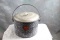 Antique GSW Pearl Onyx Graniteware Berry Bucket with Lid Bale Handle