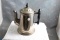 Antique Nickel Plated Copper Coffee Pot