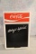 Vintage Coca Cola Coke Menu Board Sign Easel Back Measures 24