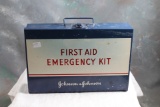 Vintage Johnson & Johnson First Aid Kit Metal Box Complete with Contents