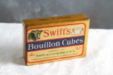 Vintage Swift's Bouillon Cubes Tin Litho Advertising Tin Swift & Company
