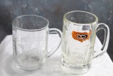 A & W Root Beer Glass Mug & Camel Cigarettes Embossed Camel Glass Mug