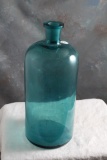 Antique Aqua Blue Apothecary Bottle 12