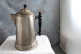 Antique Reed Nickel Plate over Copper Coffee Pot 10