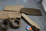 World War 2 Military Hats, Belts, Tie & Patch Date of 1943 on 1 Belt Size 36
