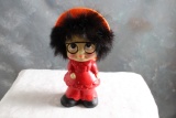 Vintage NORLEANS Chalkware Little Girl with Glasses Figurine 5 1/2