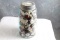 1858 MASON Jar with Zinc Lid Full of Vintage Button Collection