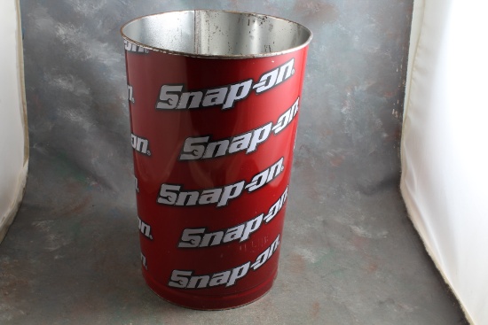 Snap On Tools Advertising Metal Waste Basket