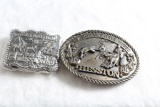 2 Hesston National Finals Rodeo Belt Buckles 1980 and 1987