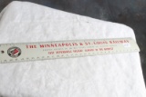 Vintage Minneapolis & St. Louis Railway Metal Advertising Ruler Peoria Gateway