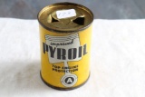 Vintage PYROIL Top Engine Oil Can 3 Ounce Size