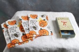 Vintage Reddy Kilowatt Playing Cards Box & 10 Vintage Halloween Candy Bags