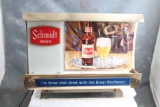 Vintage Schmidt Beer Lighted Sign Cash Register in Working Condition