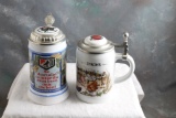 House of Heileman Lidded Beer Stein & Stroh's Bavaria Collection Lidded Stein #1