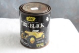 Vintage SNAP Advertising Tire Black Paint Can 15 oz Size