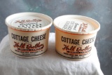 2 Hall Brothers Dairy Farms Cottage Cheese Containers Montgomery 5, Alabama