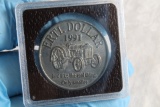 1991 ERTL Dollar Toy Coin Token Tractor Just Like The Real Thing Only Smaller