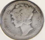 1919 Mercury Silver Dime
