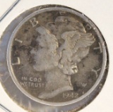 1942D Mercury Silver Dime
