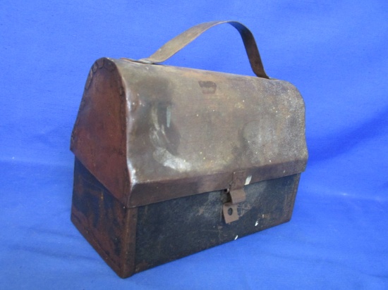 Vintage Domed Metal Lunch Box  - Patina'd – No Markings