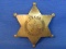 Brass 6 Pointed Star Badge – Texas Rangers – 3 1/2” in diameter – Most likely a Fantasy piece