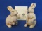 Two by Two – Antony & Cleopatra – Bunny Rabbits from Harmony Kingdom – Made in England