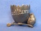 Silverplate Toothpick Holder – Egg & Bird – Engraved “Best Wishes” - 2” tall