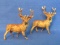 2 Mini Deer/Stag Figurines – Painted Metal (Lead?) Made in Germany – 2” tall