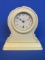 New Haven Clock with Celluloid Case – 4 1/2” tall – Missing key to wind – Made in USA