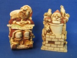 2 Santa Claus Figurines from Harmony Kingdom – Jingle Bell Rock & Somethings Gotta Give