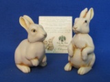 Two by Two – Antony & Cleopatra – Bunny Rabbits from Harmony Kingdom – Made in England