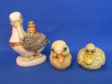 3 Bird Trinket Boxes from Harmony Kingdom: Albatross, Quackers & Pluckie