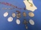 Vintage Catholic Religious Medallions (9 & Rosary Crucifix with 2 decades & a few spares)