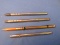 2 1930's-40's Metal Stick Pens (One branded Dixon) & 2 Metal Tube Pencils (1 Eagle)