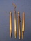 4 Fancy Vintage-Antique Metal Mechanical Pencils 3 with ring for Chatelaine