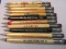 11 Vintage Mechanical Pencils with Advertising & Erasers  - no marker's marks