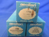 3 Vintage Aeolian Player Piano Rolls: Very Good Condition – playable & in one piece