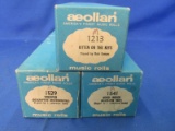 3 Vintage Aeolian Player Piano Rolls: Very Good Condition – playable & in one piece