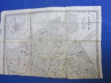 Galignani’s Plan of Paris and Environs: 1865 17” T x 11” W – Condition ½ of original