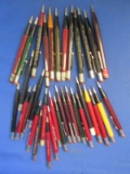 34 Auto point Mechanical Pencils w/ Advertising – Good Vintage Cond. Need leads