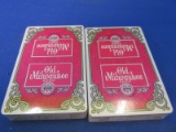 2 Sealed Decks of Old Milwaukee Beer Playing Cards ca. 1970's