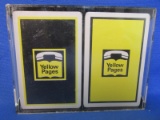 Yellow Pages Playing Card Set in original Plastic Box – 2 Sealed Decks